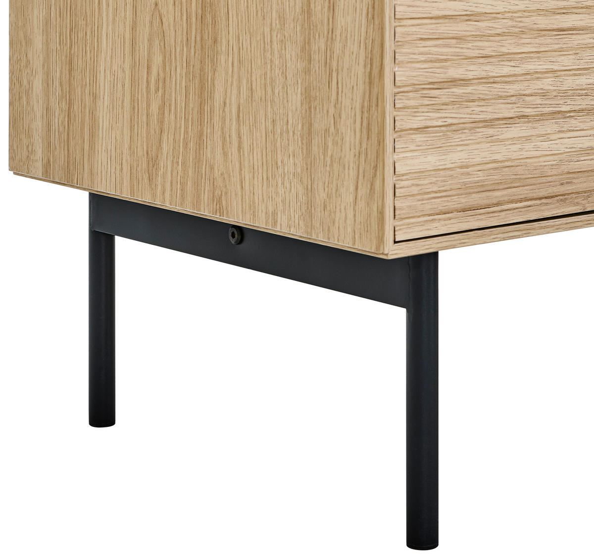 HIGHBOARD  100/120/40 cm 1 Schublade(n)  - Eichefarben/Schwarz, KONVENTIONELL, Glas/Holzwerkstoff (100/120/40cm) - Xora