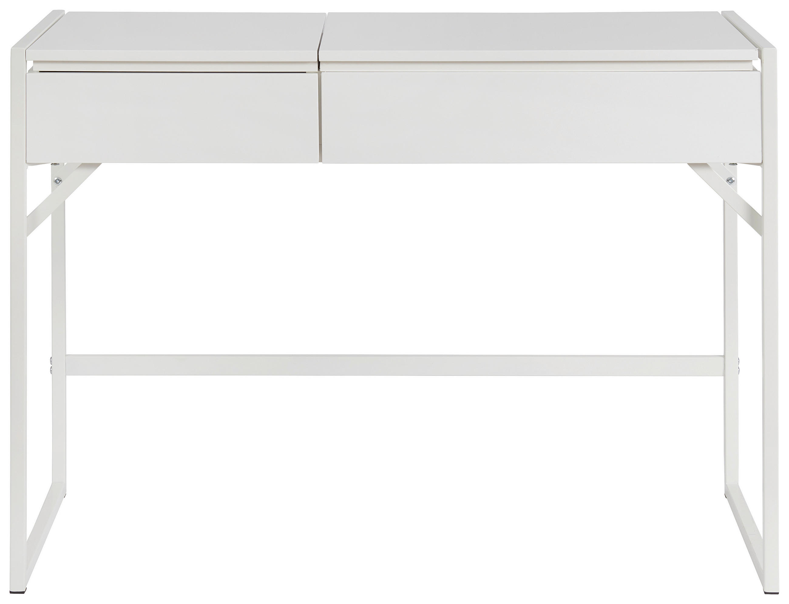 SCHREIBTISCH 105/50/75,8-100 cm  in Weiß  - Weiß, Design, Holzwerkstoff/Metall (105/50/75,8-100cm) - Novel