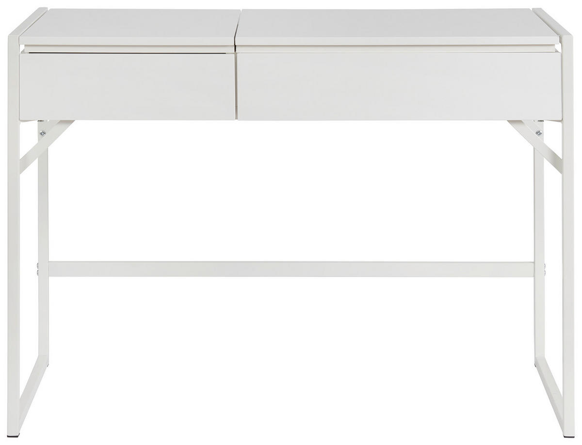 SCHREIBTISCH 105/50/75,8-100 cm  in Weiß  - Weiß, Design, Holzwerkstoff/Metall (105/50/75,8-100cm) - Novel