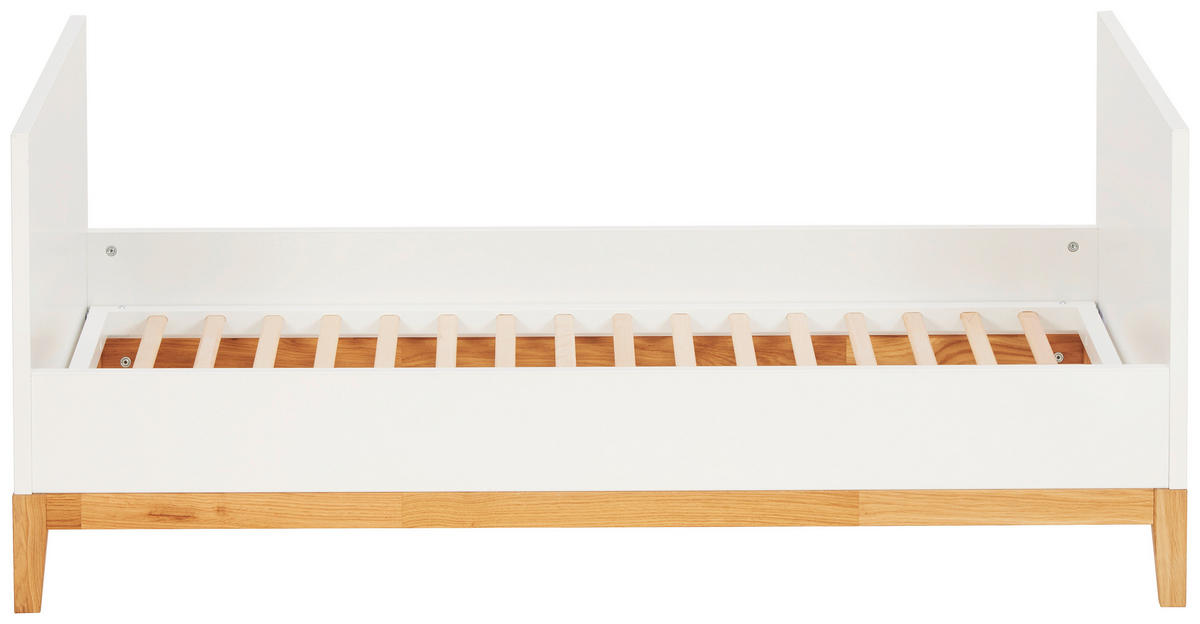 GITTERBETT SCANDIC 146/75/84 cm  - Eichefarben/Weiß, Design, Holz/Holzwerkstoff (146/75/84cm) - Jimmylee