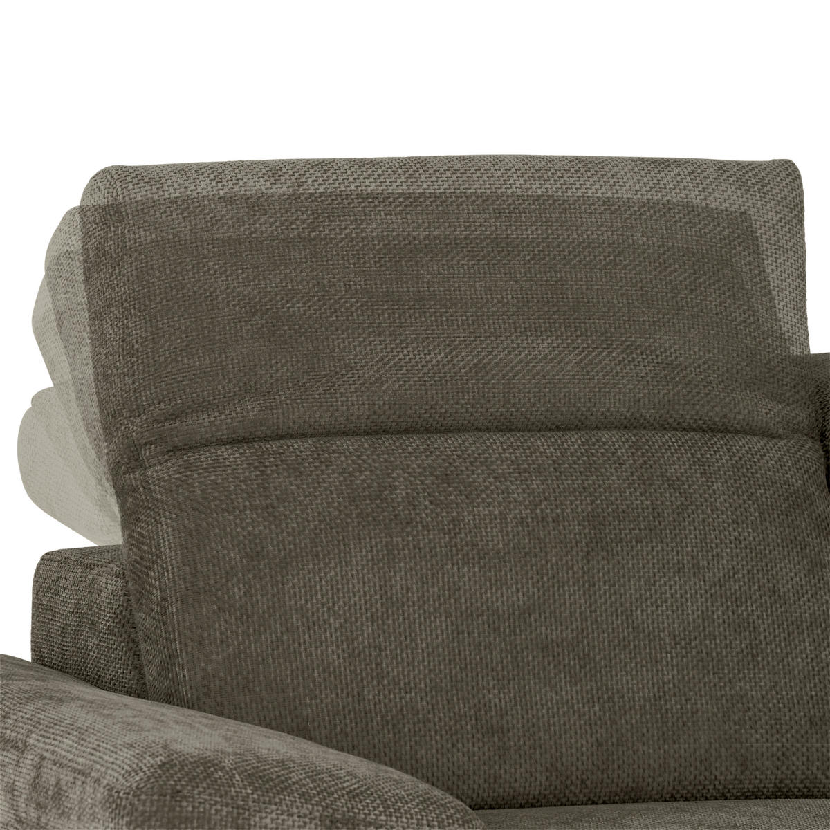 ECKSOFA in Struktur Olivgrün  - Schwarz/Olivgrün, Modern, Textil/Metall (283/194cm) - MID.YOU