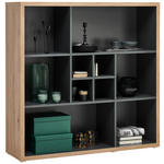 REGAL Anthrazit, Eiche Artisan  - Anthrazit/Silberfarben, MODERN, Holzwerkstoff/Kunststoff (123,6/122,2/36,6cm) - Xora