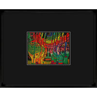 KUNSTDRUCK Landschaft & Natur, Abstraktes, Städte 31,3/25/4 cm  - Multicolor/Schwarz, Basics, Holz/Papier (31,3/25/4cm)