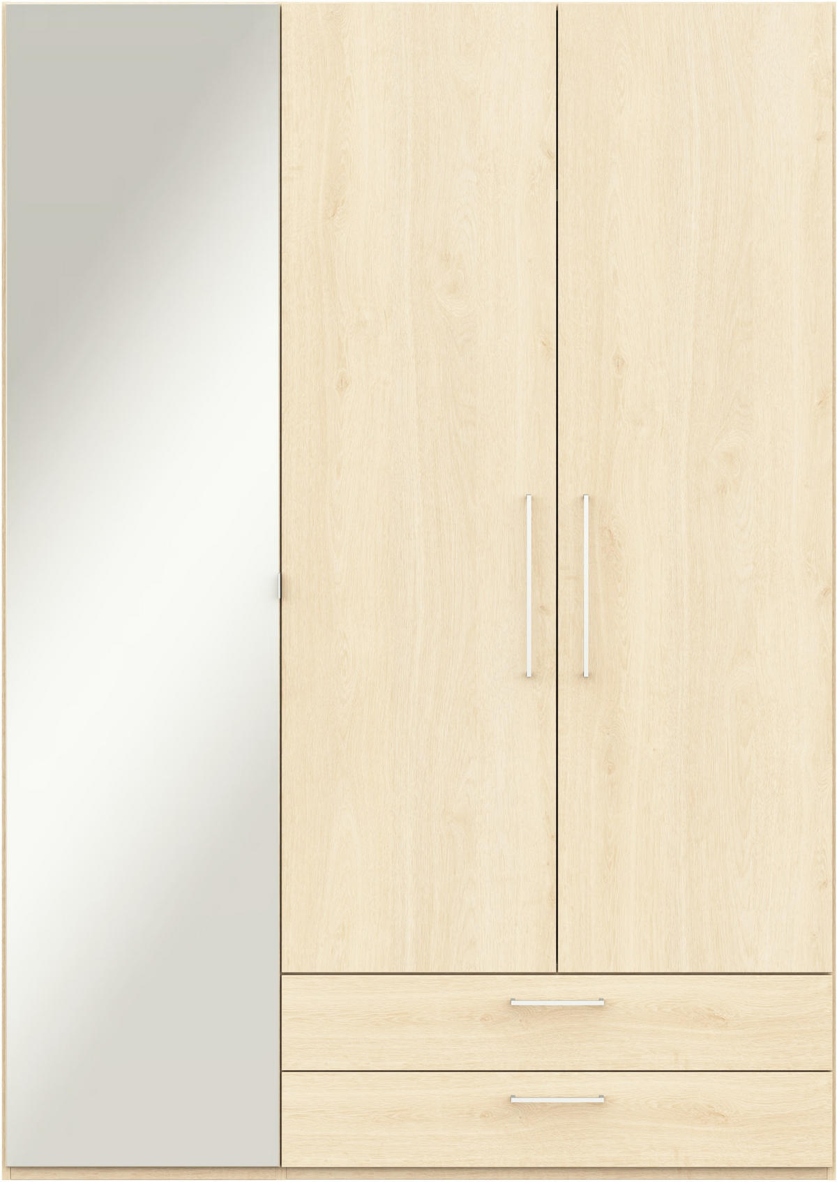 KLEIDERSCHRANK in Eichefarben  - Edelstahlfarben/Eichefarben, Design, Glas/Holzwerkstoff (151,3/213,6/59,3cm) - Cantus