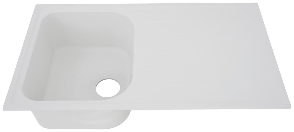 SPÜLE 1725ORLANDO86X50W  - Weiß, Trend, Stein (86/20,9/50cm) - Respekta