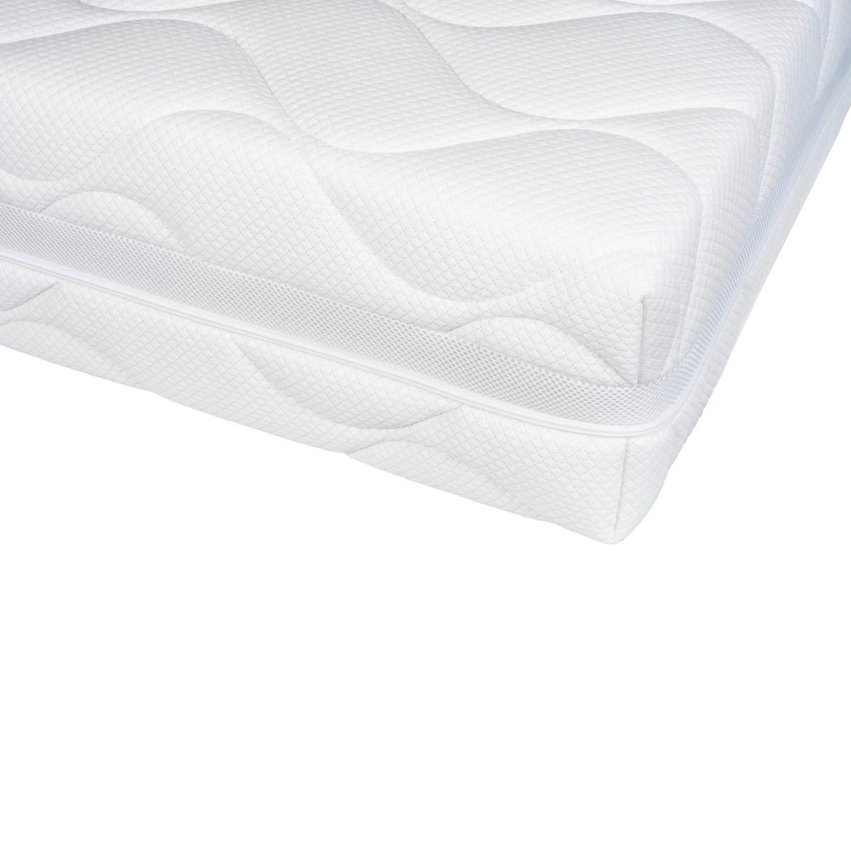 TASCHENFEDERKERNMATRATZE ZONVARA mit Tencel 140/200 cm Höhe ca. 23 cm  - Weiß, Basics, Textil (140/200cm) - Livetastic