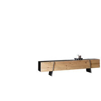 LOWBOARD Graphitfarben, Wildeiche  224/50/45,7 cm  - Wildeiche/Anthrazit, Natur, Holz/Holzwerkstoff (224/50/45,7cm) - Voglauer