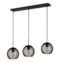 HÄNGELEUCHTE ALMANZORA 90.0/20.0/110.0 cm   - Schwarz/Bronzefarben, Trend, Metall (90.0/20.0/110.0cm) - Eglo