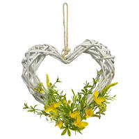 FRÜHLINGSKRANZ  - Gelb/Hellgrün, LIFESTYLE, Holz/Textil (30/30/10cm)