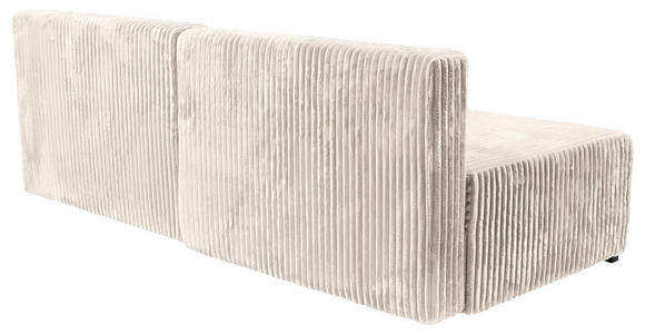 ECKSOFA Creme Cord  - Creme/Schwarz, MODERN, Holz/Textil (210/145cm) - Carryhome