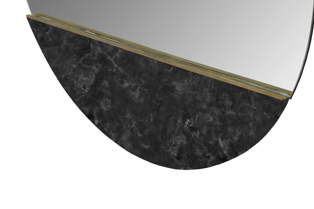 WANDSPIEGEL 3/70/70 cm  - Schwarz, Basics, Glas/Stein (3/70/70cm) - Kayoom
