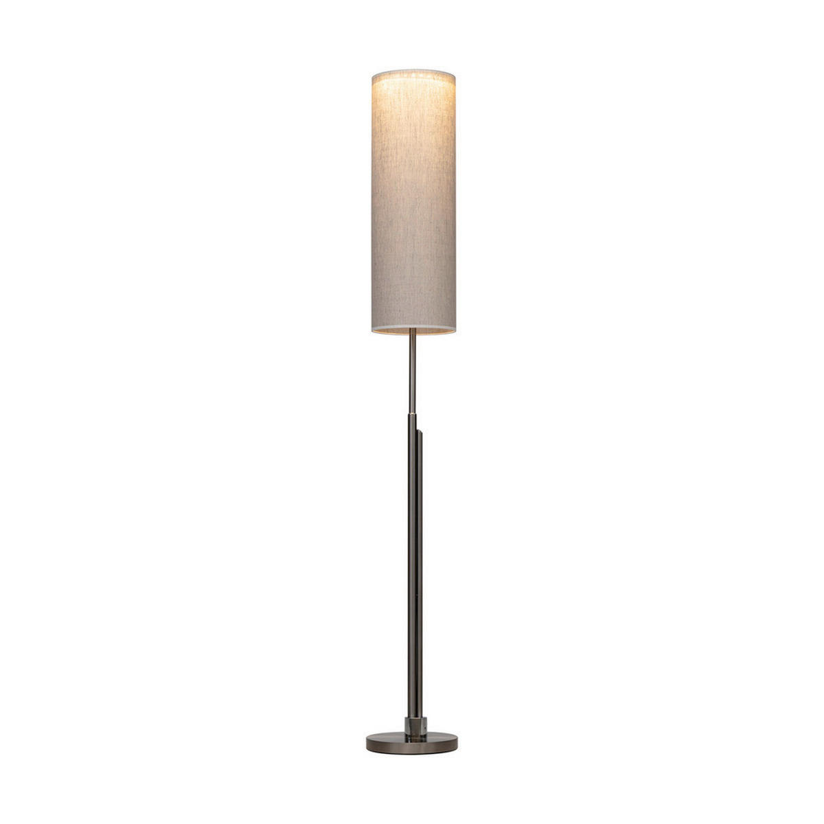 STEHLEUCHTE 15921123 ELEGANTA 25/25/184 cm  - Dunkelgrau/Beige, Design, Textil/Metall (25/25/184cm)