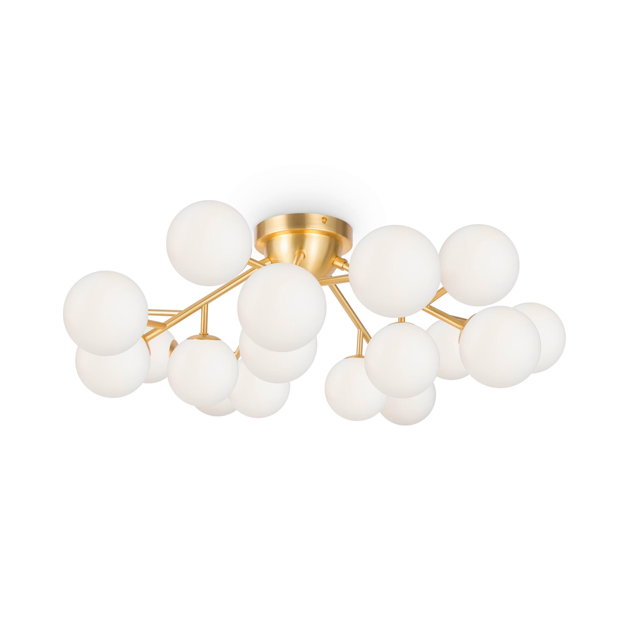 TAKLAMPA Modern 75/25 cm  - bärnstensfärgad/guldfärgad, Trend, metall/glas (75/25cm) - MAYTONI