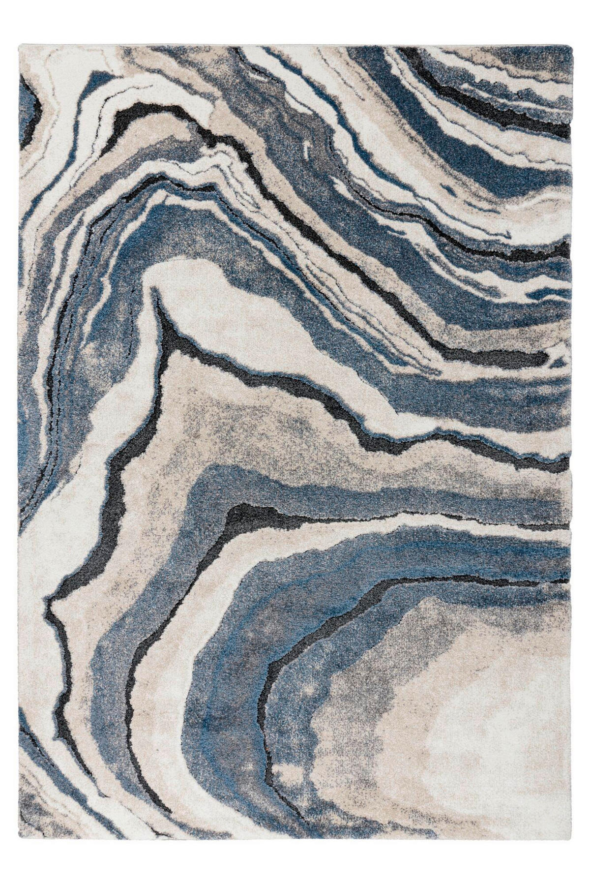 FLACHWEBETEPPICH 60/110 cm Blau rechteckig  - Blau, Basics, Textil (60/110cm) - Kayoom