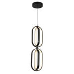 LED-HÄNGELEUCHTE 21/200 cm  - Schwarz, Design, Kunststoff/Metall (21/200cm) - Novel