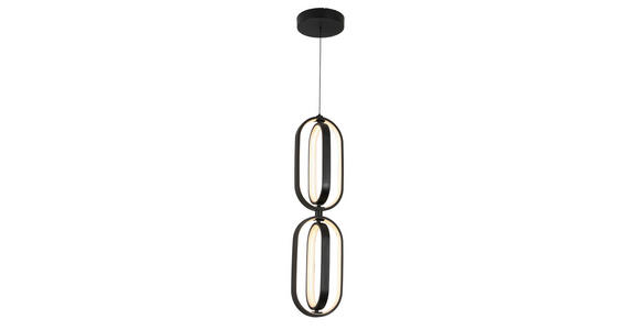 LED-HÄNGELEUCHTE 21/200 cm - Schwarz, Design, Kunststoff/Metall (21/200cm) - Novel