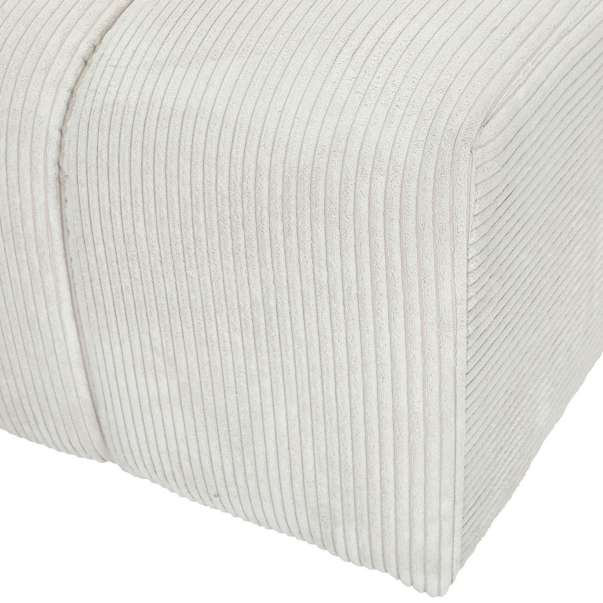 ECKSOFA Naturfarben Cord Zierkissen, Rücken echt  - Schwarz/Naturfarben, KONVENTIONELL, Kunststoff/Textil (162/313cm) - Carryhome