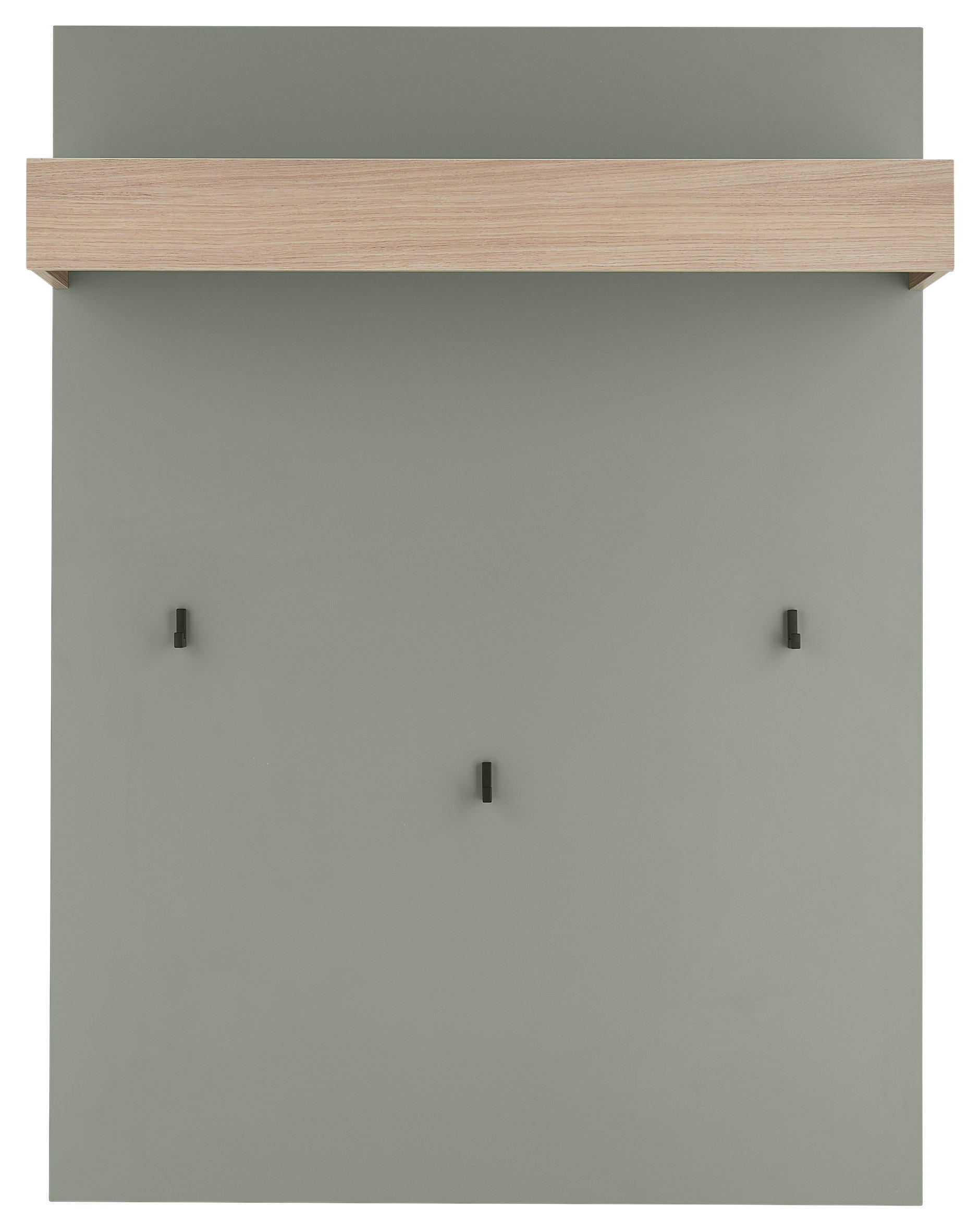 GARDEROBENPANEEL  in 100/135/25 cm  - Eichefarben/Salbeigrün, Design, Holzwerkstoff (100/135/25cm) - Modante