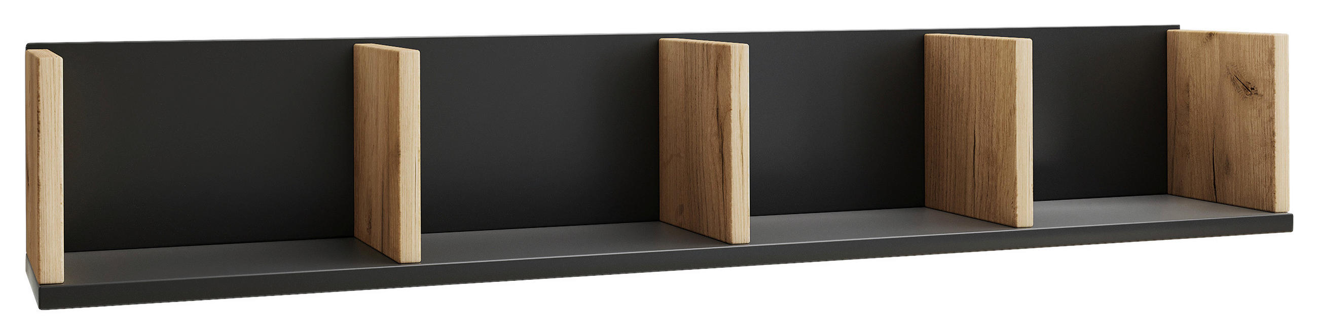 WANDREGAL Anthrazit, Honigeiche  - Honigeiche/Anthrazit, Design, Holzwerkstoff (97/17/17cm) - MID.YOU