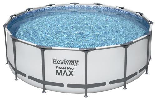 POOLSET STEEL PRO MAX 5612XGS 427/122 cm  - Blau/Weiß, Basics, Kunststoff/Metall (427/122cm) - Bestway