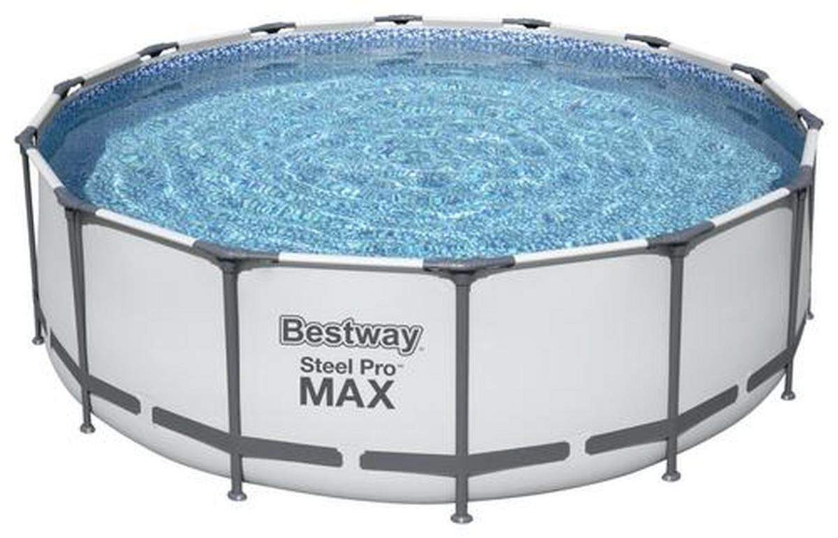 POOLSET STEEL PRO MAX 5612XGS 427/122 cm  - Blau/Weiß, Basics, Kunststoff/Metall (427/122cm) - Bestway