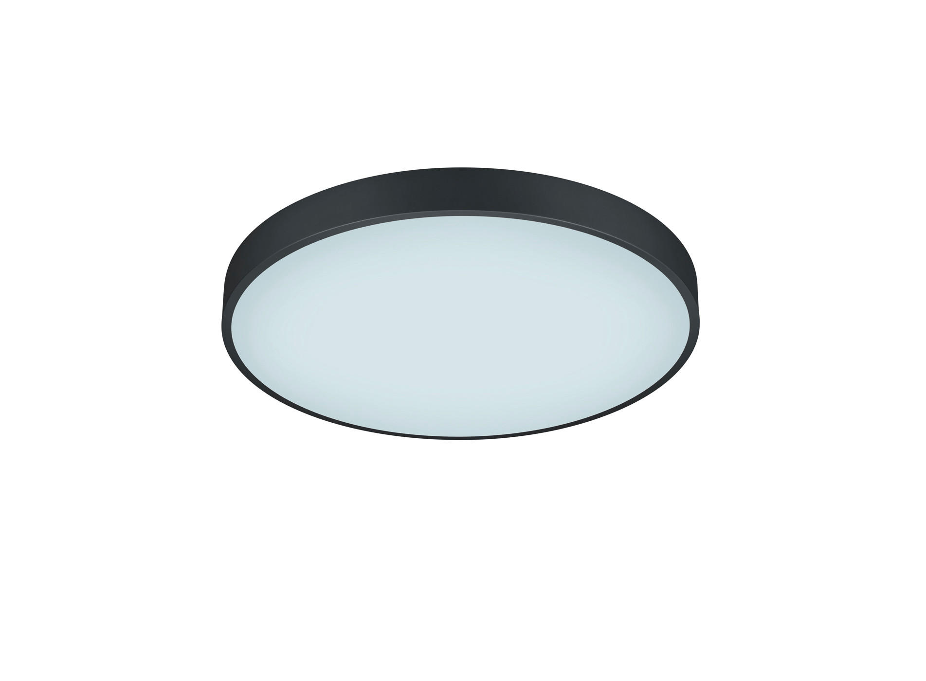 LED-DECKENLEUCHTE WACO 49,5/6,5 cm   - Schwarz/Weiß, Basics, Kunststoff/Metall (49,5/6,5cm) - Trio Leuchten