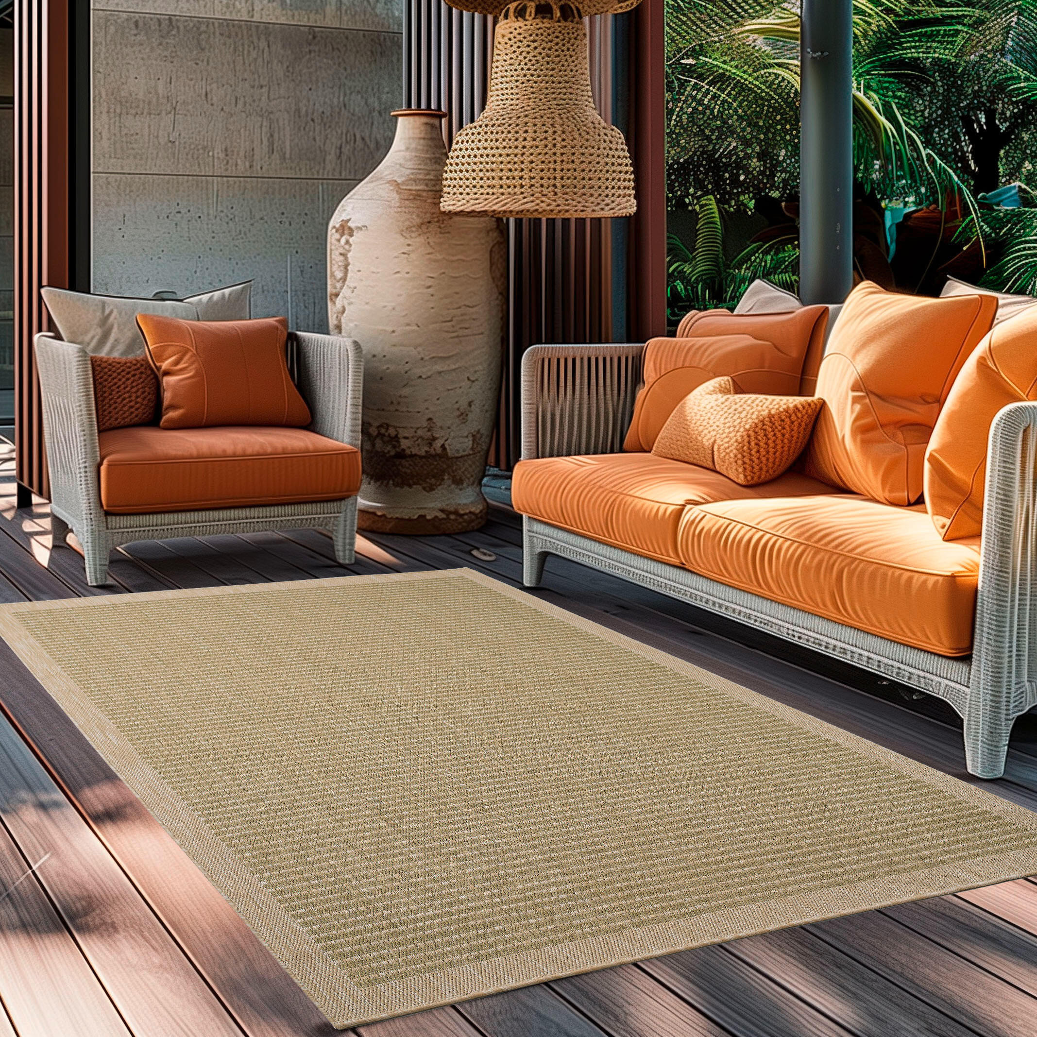 OUTDOORTEPPICH 80/150 cm GIZA Grün  - Grün, Basics, Textil (80/150cm) - Novel