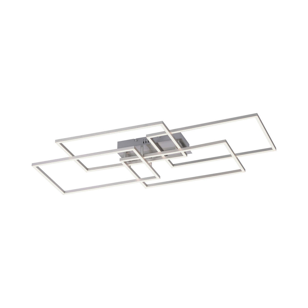 Deckenleuchte IVEN Iven 95/51,5/9 cm   - Nickelfarben, Design, Kunststoff/Metall (95/51,5/9cm)