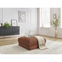 HOCKER LEONARD Cord Orange  - Schwarz/Orange, MODERN, Kunststoff/Textil (86/43/86cm)