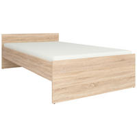 POSTELJA 120 cm   x 200 cm  , les, leseni material hrast sonoma  - hrast sonoma, Moderno, leseni material/les (120/200cm) - MID.YOU