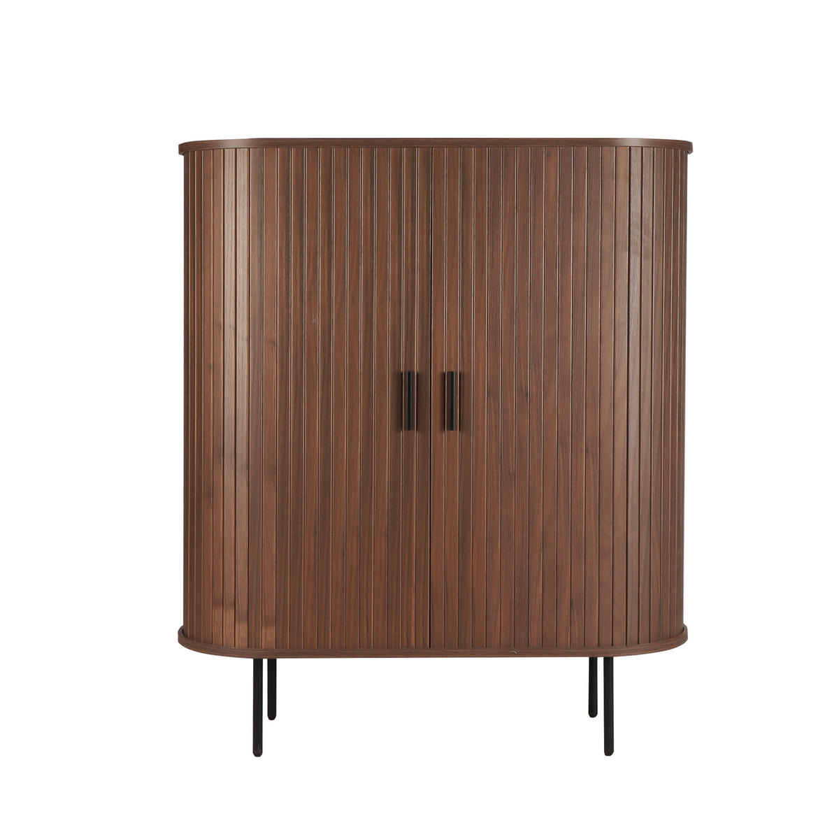 KOMMODE  in 100/118/40 cm  - Walnussfarben/Schwarz, Design, Holzwerkstoff/Metall (100/118/40cm) - Livetastic