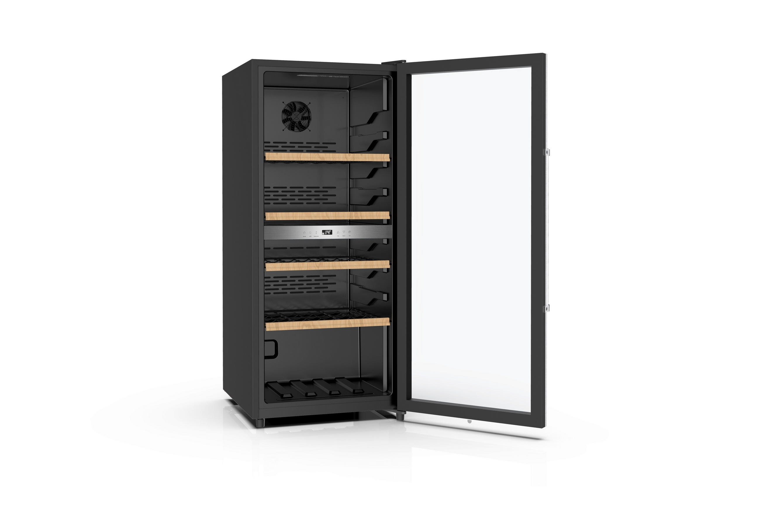 WEINKLIMASCHRANK WS 2000  - Schwarz, Basics, Metall (54,5/124,5/60cm) - Nabo