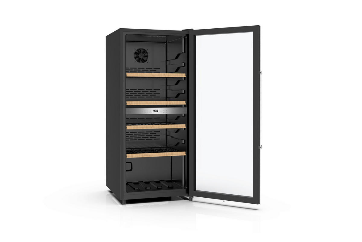 WEINKLIMASCHRANK WS 2000  - Schwarz, Basics, Metall (54,5/124,5/60cm) - Nabo