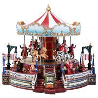 SPIELUHR KARUSSELL - Blau/Lila, LIFESTYLE, Kunststoff (30/25/27cm) - X-Mas