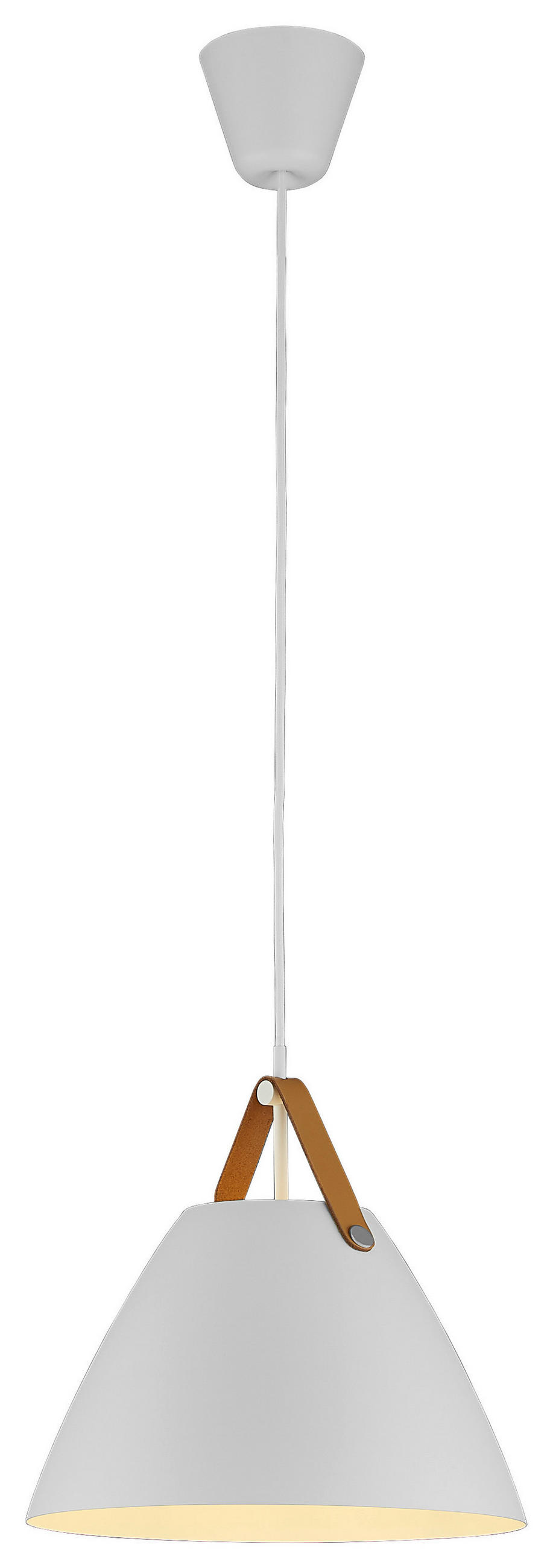 HÄNGELEUCHTE STRAP 36/37 cm   - Weiß, Design, Metall (36/37cm) - Nordlux