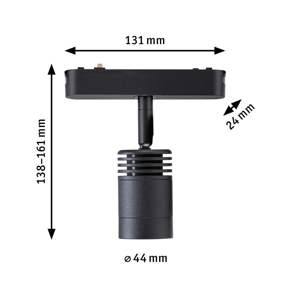 SCHIENENSYSTEM-STRAHLER Veya Zoom 13.1/16.1/2.4 cm  - Design (13.1/16.1/2.4cm) - Paulmann