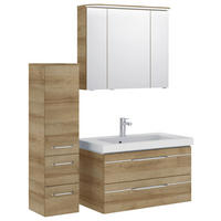 BADEZIMMER  in 122 cm  - Chromfarben/Eichefarben, KONVENTIONELL, Glas/Holzwerkstoff (122cm) - Pelipal