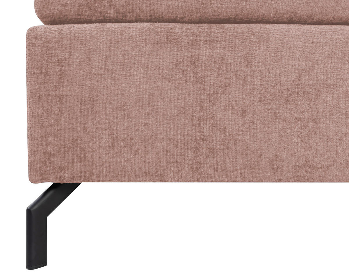 BOXSPRINGBETT 160/200 cm  in Rosa  - Schwarz/Rosa, Design, Textil/Metall (160/200cm) - Esposa