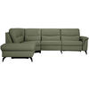 ECKSOFA in Echtleder Grün  249/280 cm  - Anthrazit/Grün, Design, Leder/Metall (249/280cm) - Himolla Komfortklass