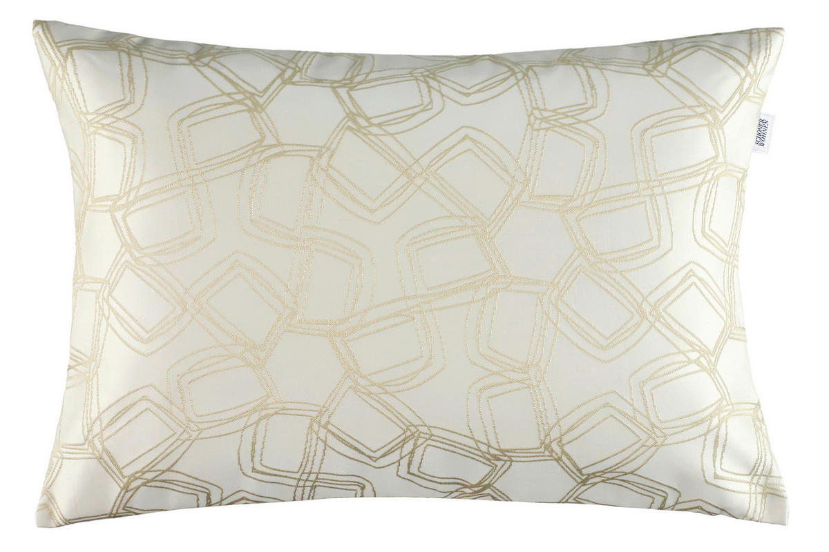 KISSENHÜLLE SW-Turn weiß 58/38 cm  - Creme/Weiß, Design, Kunststoff (58/38cm) - Schöner Wohnen