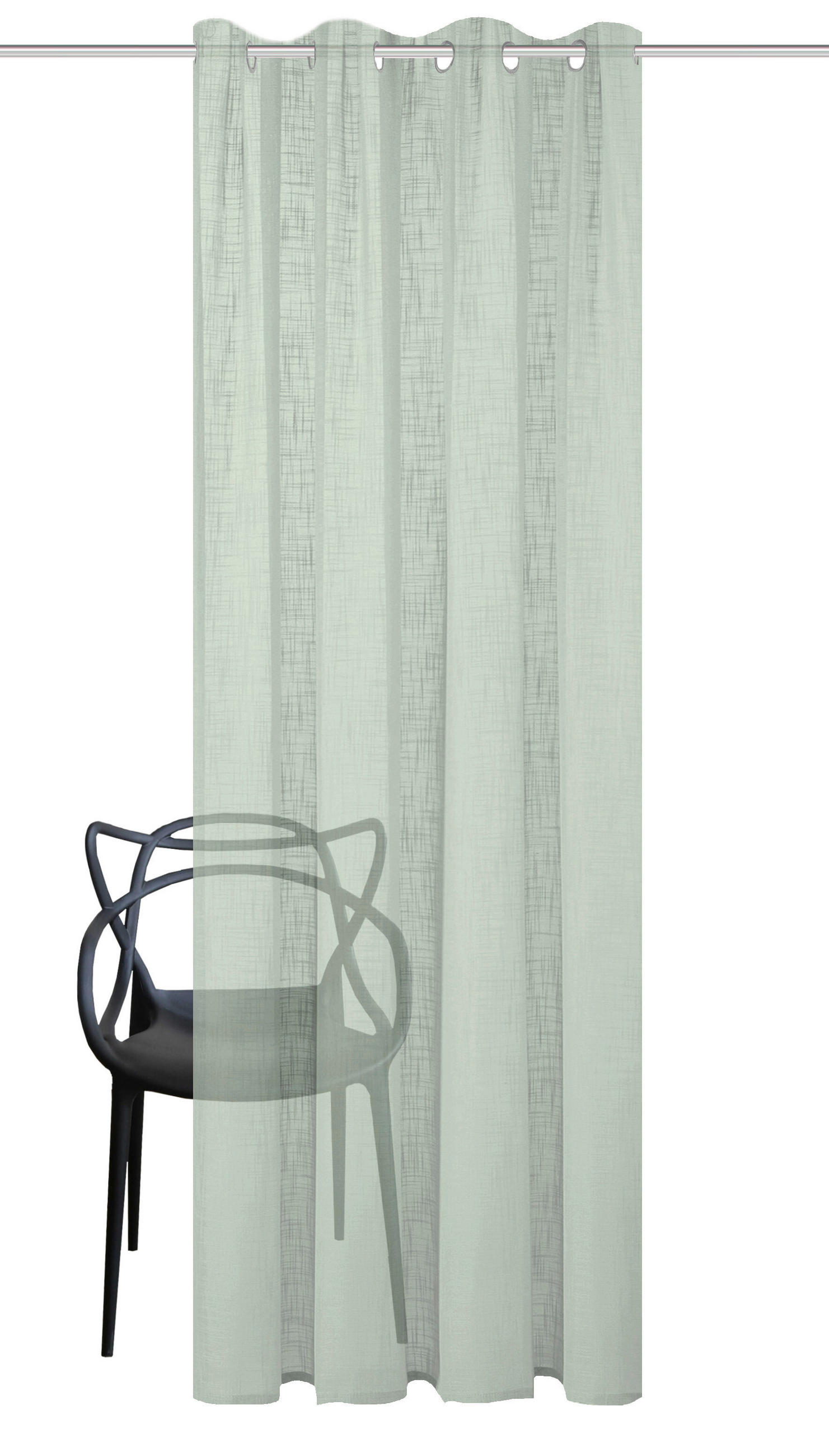 Thumbnail - Ösenschal Softy, Salbeigrün, Textil, Uni, 140x225 cm, Wohntextilien, Gardinen & Vorhänge, Fertiggardinen, Ösenschals