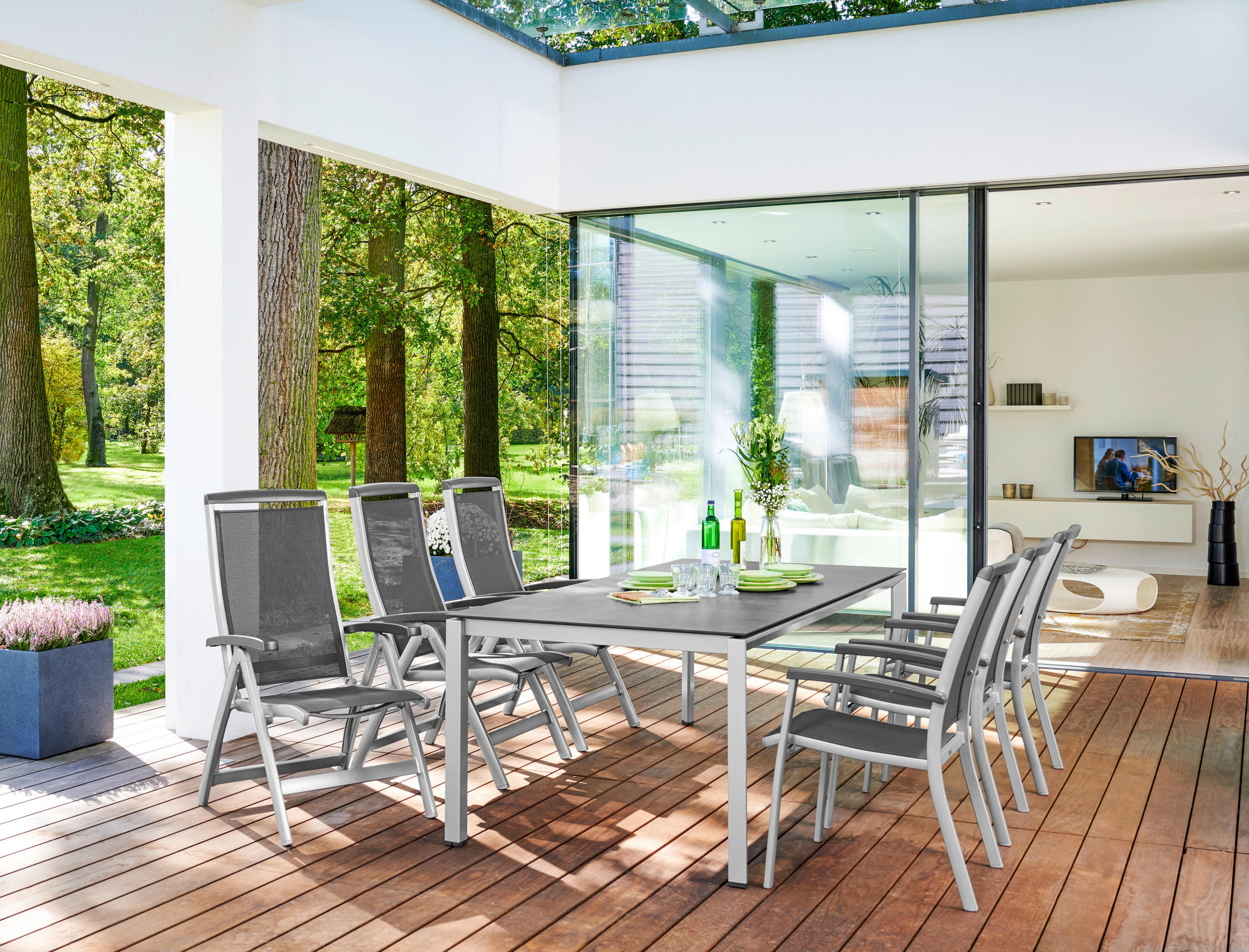 GARTENTISCHGESTELL 220/100/74 cm Metall  - Graphitfarben, Basics, Metall (220/100/74cm) - Sieger