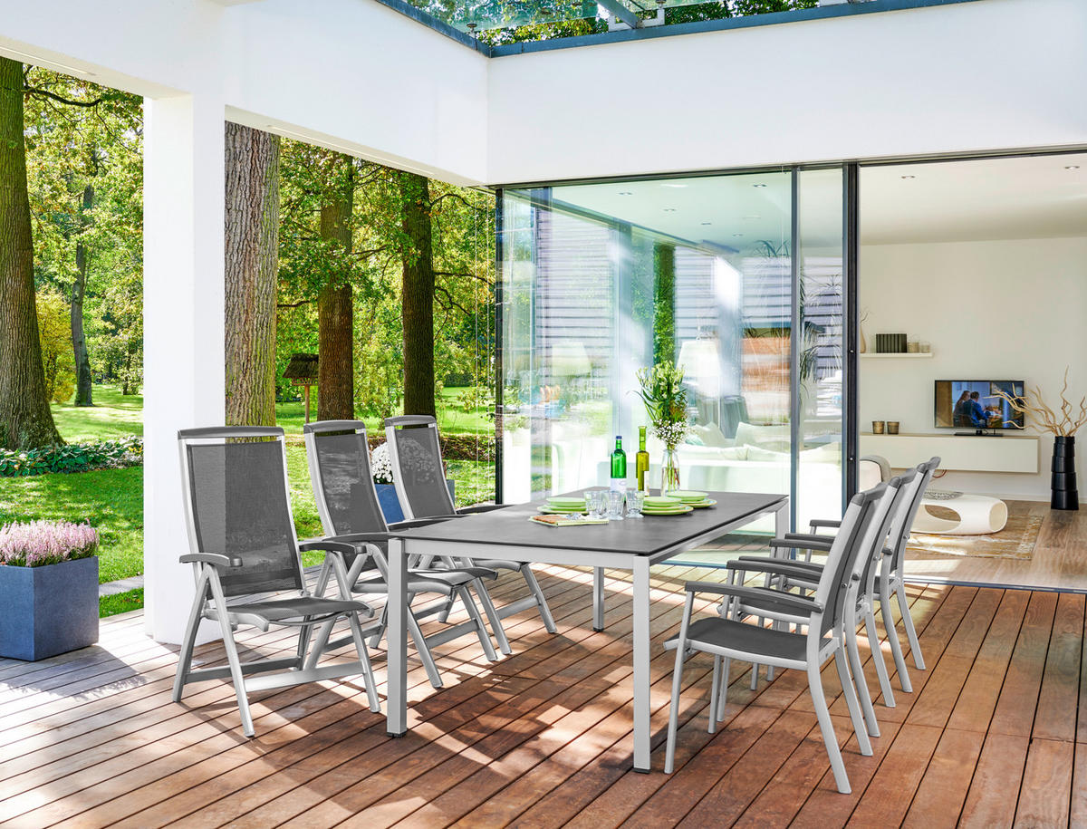 GARTENTISCHGESTELL 220/100/74 cm Metall  - Graphitfarben, Basics, Metall (220/100/74cm) - Sieger