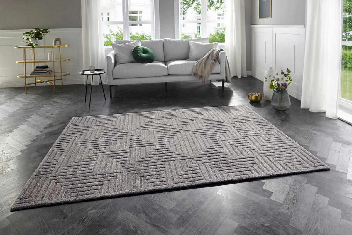 HOCHFLORTEPPICH 80/150 cm New York Grau  - Grau, Basics, Kunststoff/Textil (80/150cm)