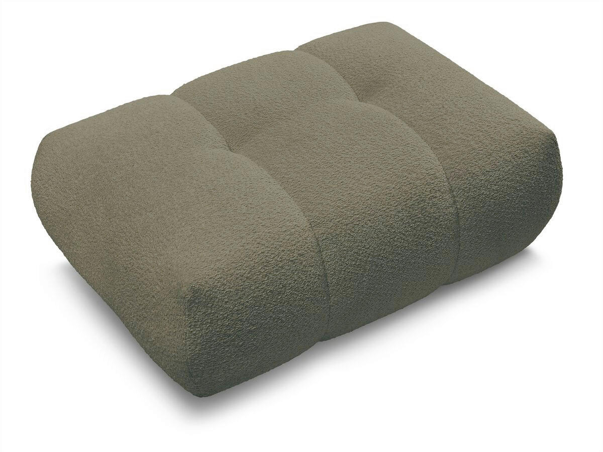 HOCKER FUJI  Bouclé Grün  - Schwarz/Grün, MODERN, Kunststoff/Textil (112/44/80cm)