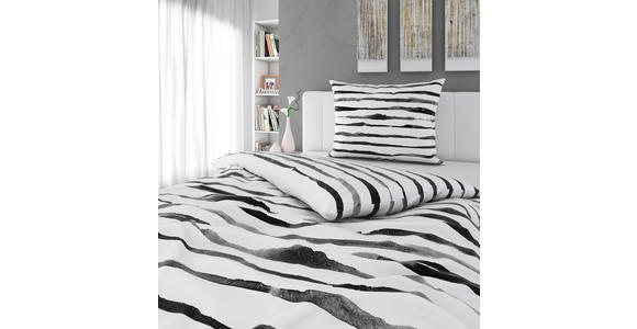 BETTWÄSCHE 140/200 cm  - Schwarz/Weiß, Trend, Textil (140/200cm) - Esposa