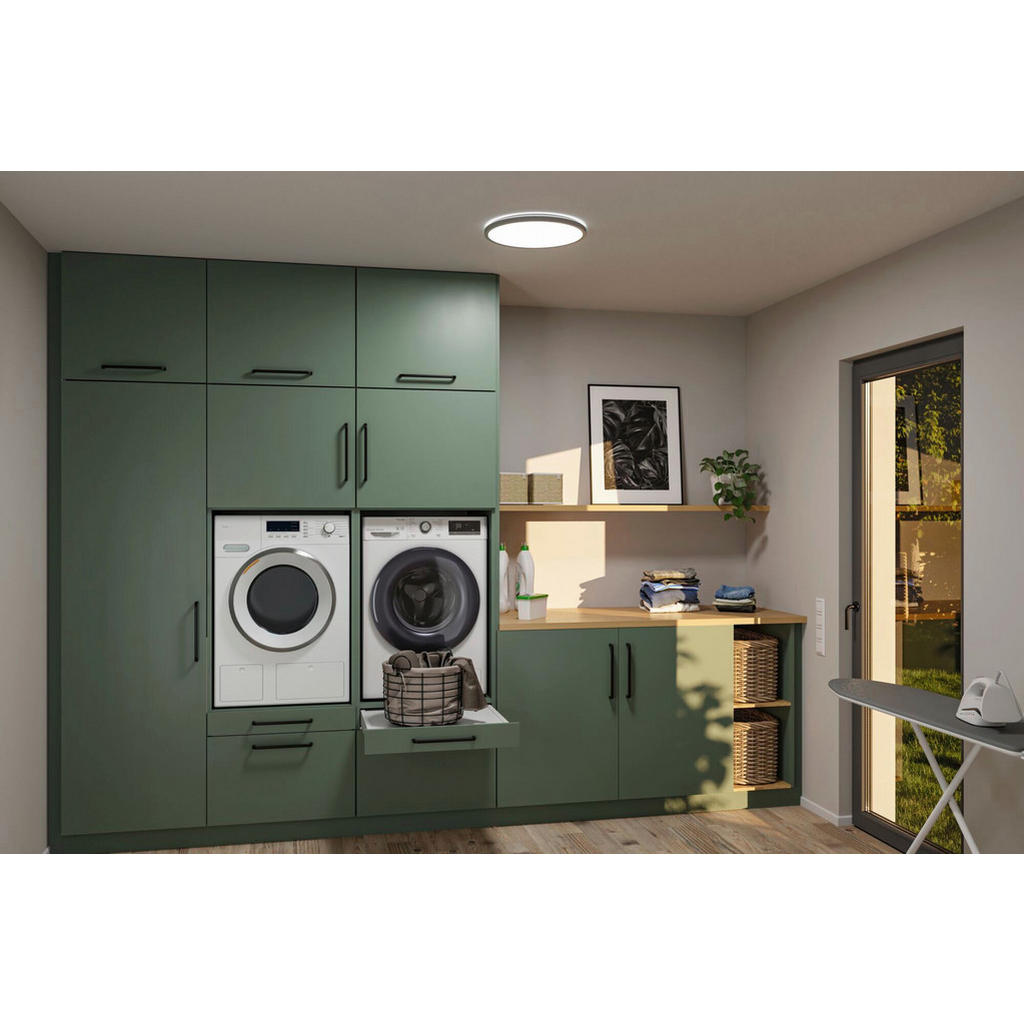 Thumbnail - Paulmann Led-Deckenleuchte Atria Shine, Chrom, Kunststoff, 400 mm, rund,rund, B, 3.5 cm, Farbtemperaturwechsler, Lampen ...