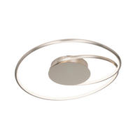 LED-DECKENLEUCHTE Birmingham 45/8 cm   - Nickelfarben, LIFESTYLE, Kunststoff/Metall (45/8cm) - Novel
