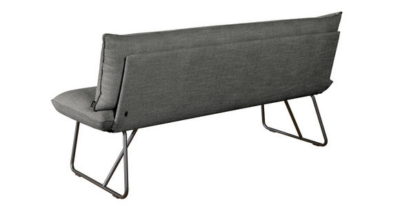 SITZBANK 180/90/70 cm Struktur Anthrazit Metall  - Anthrazit/Schwarz, Design, Textil/Metall (180/90/70cm) - Dieter Knoll