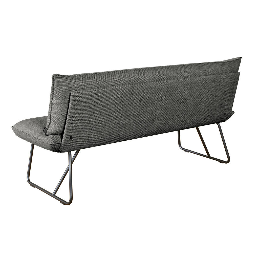 Thumbnail - Dieter Knoll Sitzbank, Anthrazit, Metall, Textil, 2-Sitzer, 180x90x70 cm, Goldenes M, Lederauswahl, Stoffauswahl, Typena...